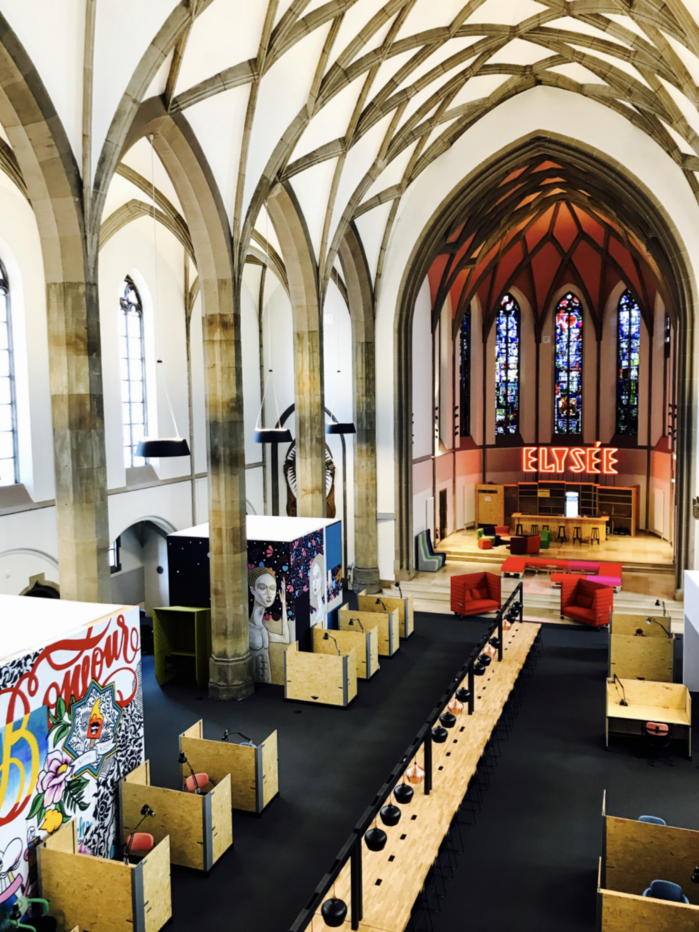 Our office space in Aachen in a former church.